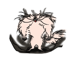Bushy cat sticker #5723910