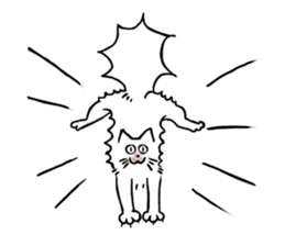 Bushy cat sticker #5723911