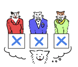 Bushy cat sticker #5723913