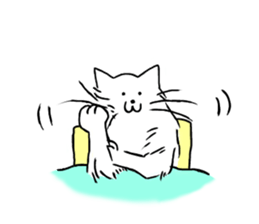 Bushy cat sticker #5723915