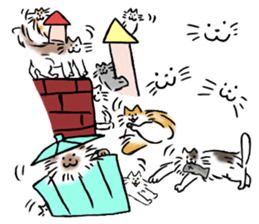 Bushy cat sticker #5723916