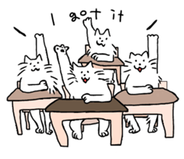 Bushy cat sticker #5723917