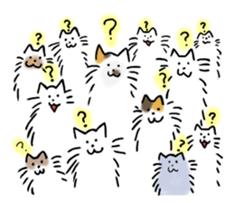 Bushy cat sticker #5723918