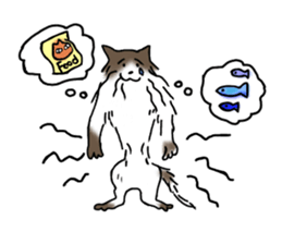 Bushy cat sticker #5723919