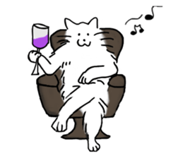 Bushy cat sticker #5723920