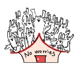 Bushy cat sticker #5723921