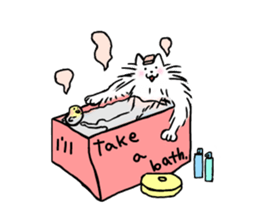 Bushy cat sticker #5723923