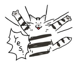 Bushy cat sticker #5723925