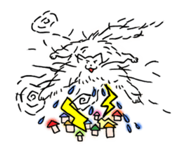 Bushy cat sticker #5723927