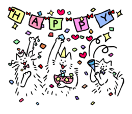 Bushy cat sticker #5723928