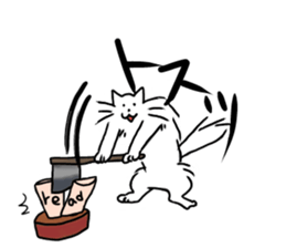 Bushy cat sticker #5723931