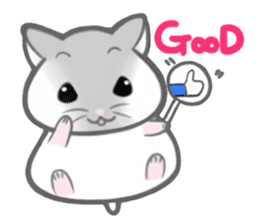 White Hamster happy day sticker #5724376