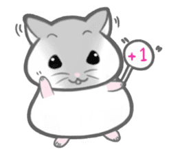 White Hamster happy day sticker #5724389