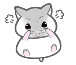 White Hamster happy day sticker #5724394