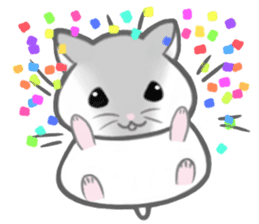 White Hamster happy day sticker #5724410