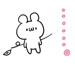 Colorful Font White Bear sticker #5724940