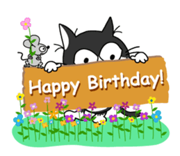 Communication of the cat / Spring sticker #5725916