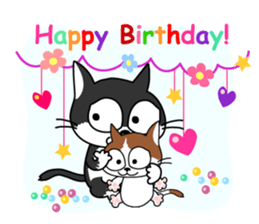 Communication of the cat / Spring sticker #5725920