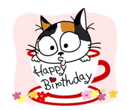 Communication of the cat / Spring sticker #5725922