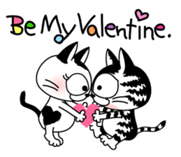 Communication of the cat / Spring sticker #5725924