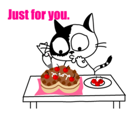 Communication of the cat / Spring sticker #5725926