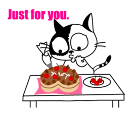 Communication of the cat / Spring sticker #5725926