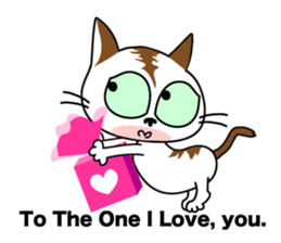 Communication of the cat / Spring sticker #5725928