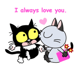 Communication of the cat / Spring sticker #5725929