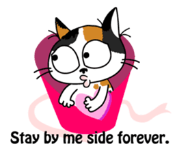 Communication of the cat / Spring sticker #5725931