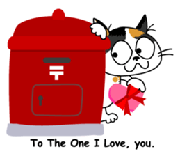 Communication of the cat / Spring sticker #5725935