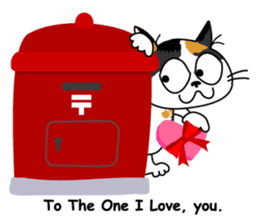 Communication of the cat / Spring sticker #5725935