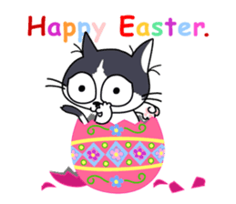 Communication of the cat / Spring sticker #5725936