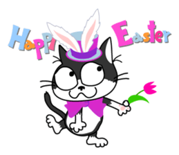 Communication of the cat / Spring sticker #5725937