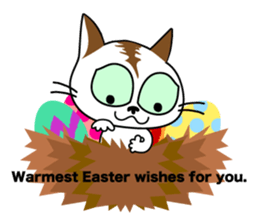 Communication of the cat / Spring sticker #5725939