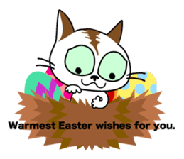 Communication of the cat / Spring sticker #5725939