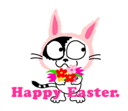 Communication of the cat / Spring sticker #5725940