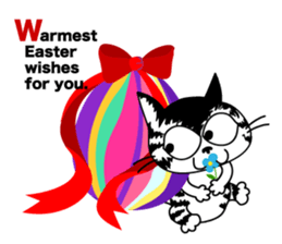 Communication of the cat / Spring sticker #5725941