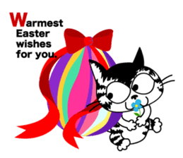 Communication of the cat / Spring sticker #5725941