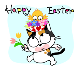 Communication of the cat / Spring sticker #5725942