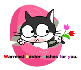 Communication of the cat / Spring sticker #5725944