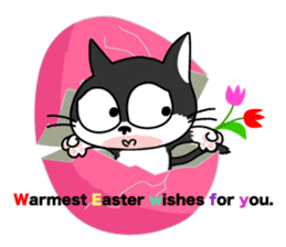 Communication of the cat / Spring sticker #5725944