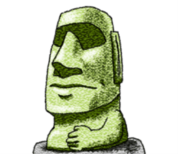 Taro(Temporary name) of the Moai image sticker #5727041