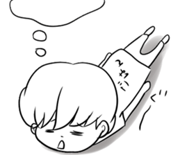 boy of mash hair sticker #5728298