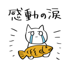 white cat monmon sticker #5728964