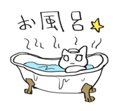 white cat monmon sticker #5728970