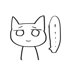 white cat monmon sticker #5728987