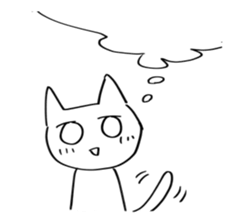 white cat monmon sticker #5728989