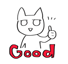 white cat monmon sticker #5728992