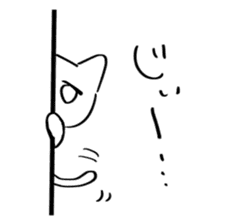 white cat monmon sticker #5729000