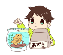 Warm fuzzy series(Boy and Taiyaki) sticker #5729417